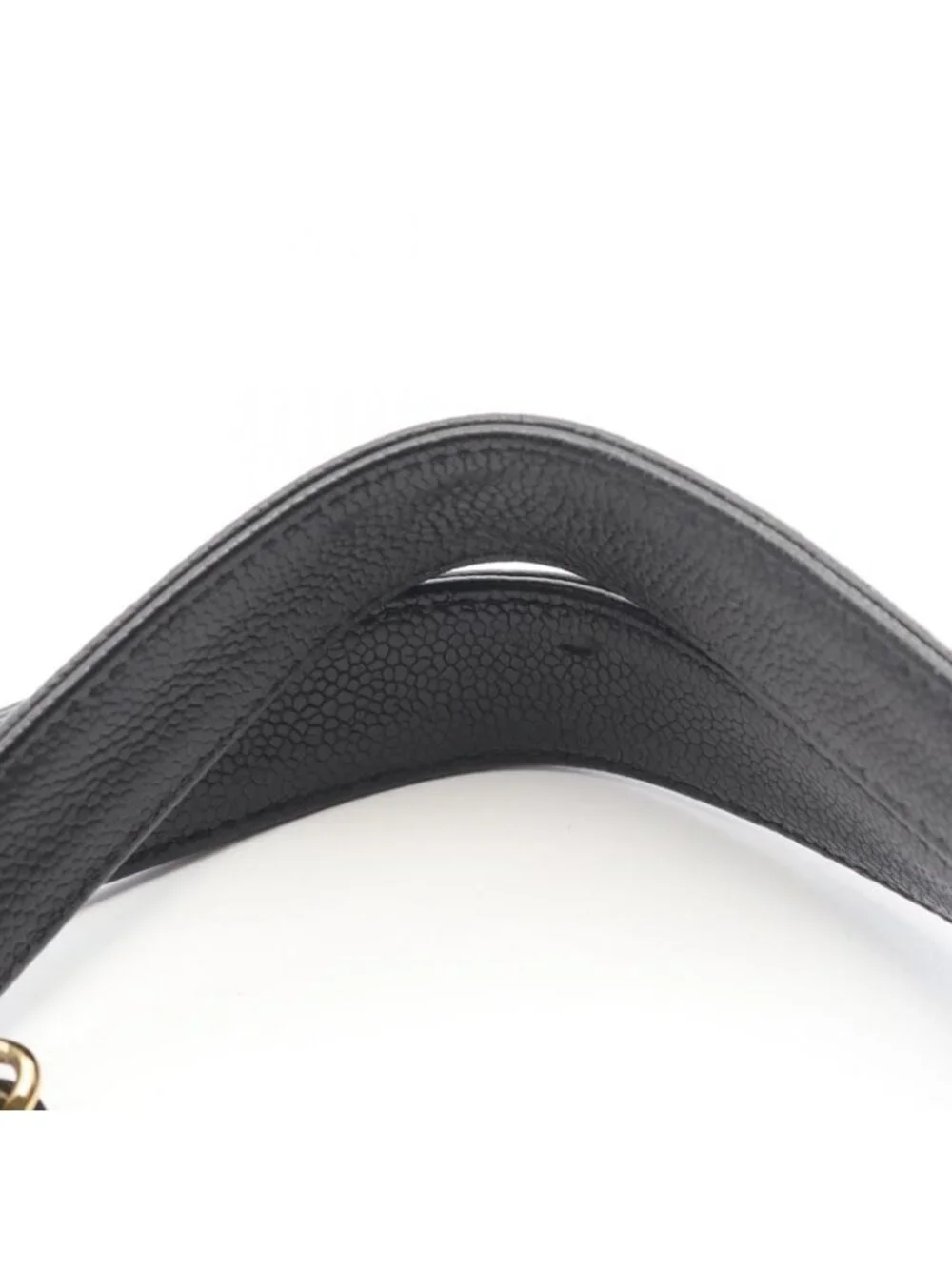 ★SOLD★ Chanel Tote Quilted Petite Shopping PST Black Leather Chainto - Picture 7 of 8